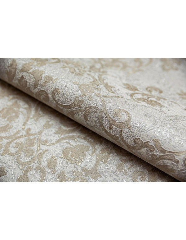 Обои виниловые Флора мотив, серый, бежевый