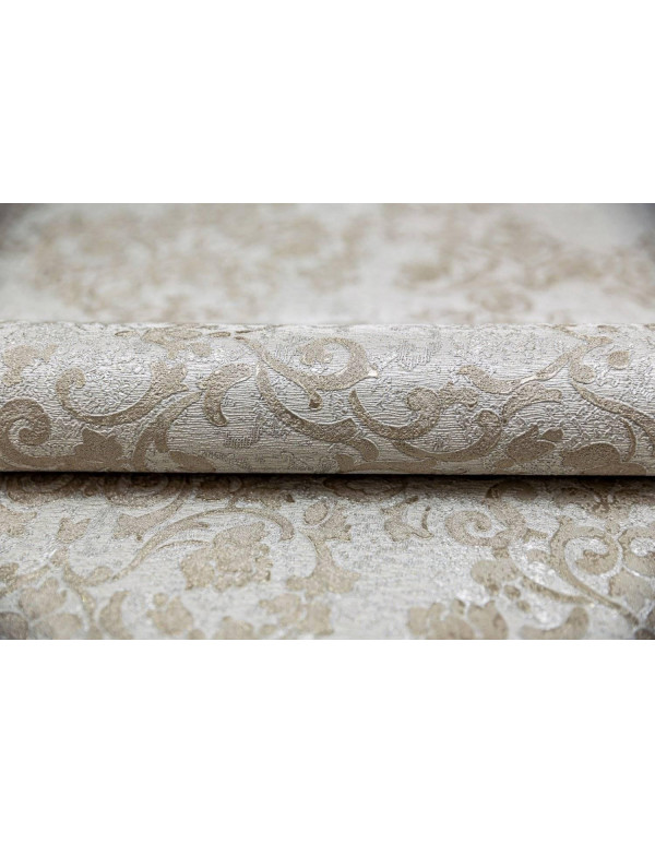 Обои виниловые Флора мотив, серый, бежевый