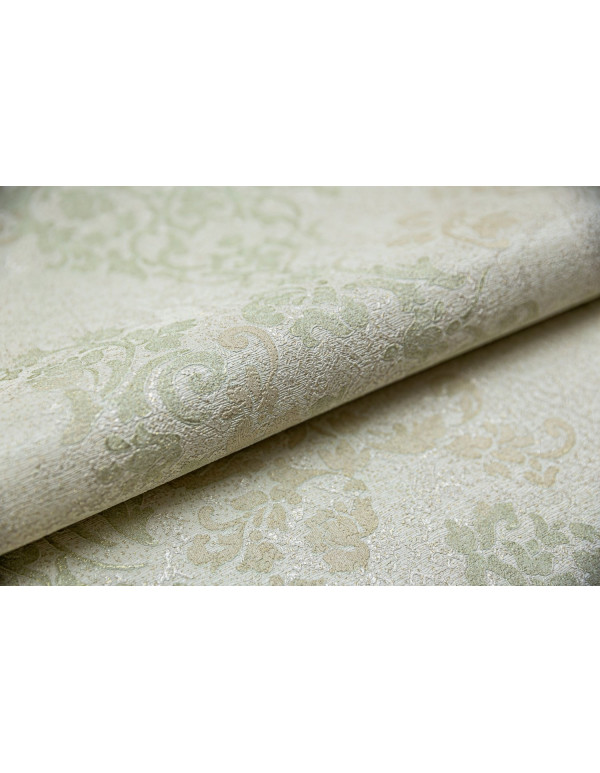 Обои виниловые Флора мотив, зеленый светлый