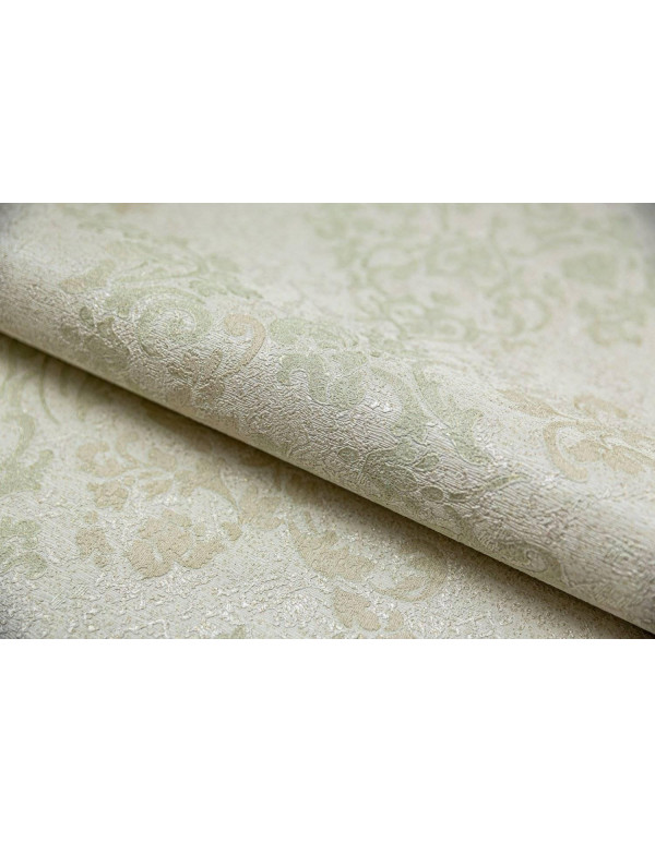 Обои виниловые Флора мотив, зеленый светлый