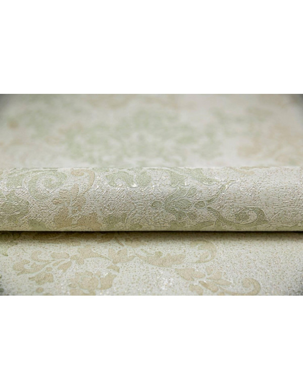 Обои виниловые Флора мотив, зеленый светлый